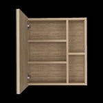 ZUN Labelle Medicine Cabinet With Mirror, Five Internal Shelves, Single Door -Pine B20091925