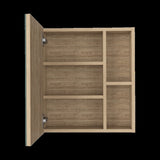 ZUN Labelle Medicine Cabinet With Mirror, Five Internal Shelves, Single Door -Pine B20091925