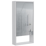 ZUN Modesto Medicine Cabinet, One Open Shelf, Mirrored Cabinet With Two Interior Shelves B128P148755