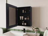 Black Medicine Cabinet with Included Mirror B062P252183
