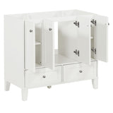 36'' Bathroom without Countertop,Solid Wood Frame Bathroom Storage Cabinet Only, Freestanding WF317177AAK