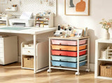 5-Drawer Rolling Storage Cart, Multifunctional Mobile Organizer Cart with Lockable Universal Wheels, 41920938