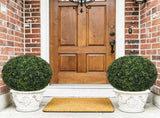 18.5IN dark Artificial Topiary Balls Outdoor Faux Boxwood Decorative Green Spheres for Garden Front W2945P460785