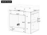 20 Inch Bathroom Vanity with Ceramic Sink, Diamond Pattern Door Design, Gold Handle & Side Storage N725P314033B