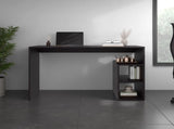 Benson Desk, 3 Shelves, Black Wengue B097P474292