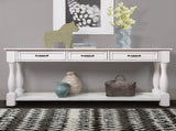 63inch Long Wood Console Table with 3 Drawers and 1 Bottom Shelf for Entryway Hallway Easy Assembly 78250230
