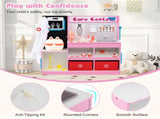 Pink Wooden Doctor Office Playset with X-ray ECG Monitor Sink Height Measurer for Toddlers 3-6 29590229