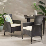 ZUN Clementine Outdoor Multibrown PE Wicker Dining Chairs 56447.00ABEI