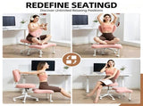 Meditation chair, an ergonomic cross-legged seating chair with lumbar support and a W3248P456664