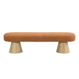 Dining Bench for Dining Room, Upholstered Bedroom End of Bed Entryway Bench, Boucle Ottoman for N779P271401O