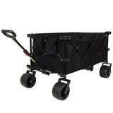 Heavy-Duty 360lb Capacity Foldable Utility Wagon All-Terrain Quiet Wheels, Adjustable Handle & Cup W321P297101