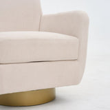 360 degree rotation armchair cotton linen skin friendly fabric ergonomic design living room chair W2113P235593