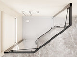 Neo-Angle Sliding Shower Enclosure 36"x72", 1/4" Clear Tempered Glass Diamond Shaped Shower Door, W3048P469292