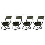 ZUN 4-piece Folding Outdoor Chair with Storage Bag, Portable Chair for indoor, Outdoor Camping, Picnics 38777889