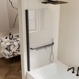 30 in. W * 58 in. H Rise and down rotation shaft door Shower Doors for Bathtub, 1/4" Thick W2965P277704