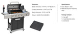 Propane Grill 4 Burner Barbecue Grill Stainless Steel Gas Grill with Side Burner and Cover for W1650P205088
