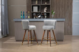 ZUN COOLMORE Counter Height Bar Stools Set 2 for Kitchen Counter Solid Wood Legs with a fixed height W153968290