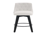 007-360&deg Swivel Bar Stools Set of 2-Modern 25" Counter Height Stools with Stain-Resistant W2636P242111