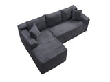 94.5" Cloud Modular Sectional Sofa Couch with L-Shape Chaise,Modern Minimalist Upholstered Couches W5515P479903