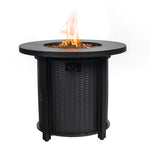 ZUN 30inch Propane Round Fire Table 40000BTU Propane Fire Pit Table W853130169