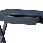 ZUN Charcoal 1-Drawer Writing Desk with X-shaped Base B062P185695