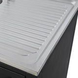 Outdoor Movable Kitchen Sink Patio Modular Kitchen Sink Station with Cabinet for Garden, Patio, N719P244793B