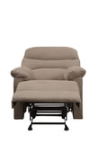 Light Brown Recliner with Pillow Top Armrest B062P215432