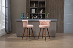 ZUN COOLMORE Swivel Bar Stools with Backrest Footrest ,with a fixed height of 360 degrees W153968287