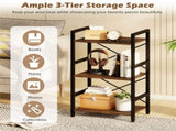 4-Tier Industrial Bookshelf , Heavy-Duty Metal Frame & X-Shaped Braces 69110737