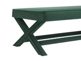 Comfort Double Bench Upholstered in Velvet Fabric,Stool Stylish X-Crossed Legs,Comfort Cushion W2671P441834