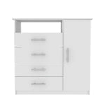 ZUN Montauk 5-Shelf Wall Mounted Shoe Cabinet with Mirror Door White B06280561