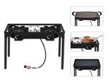 Outdoor Camp Stove High Pressure Propane Gas Cooker Portable Cast Iron Patio Cooking 01255491