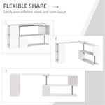 ZUN Computer Desk L-Shaped-White （Prohibited by WalMart） 50522622