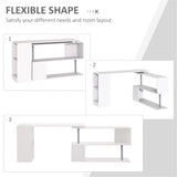 ZUN Computer Desk L-Shaped-White （Prohibited by WalMart） 50522622