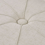 48" Ottoman,Polyester Fabric Large Cocktail Ottoman Modern Style For Living Room, Cream B03548609
