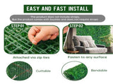 24 Pcs 24x16inch Artificial Grass Wall Panels, Decorative Boxwood Grass Backdrop for Outdoor Garden 21143649