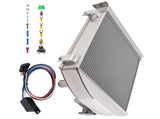 Aluminum 3Row Radiator Shroud Fan fit for Ford Hot Rod Chevy 350 V8 1932 CC1009 63950902