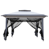 2' x 12' Outdoor Pop-up Canopy with 4 Sidewalls Grey 34420870