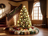 5 FT Pre-Lit Artificial Christmas Tree with 8 Lighting Modes, Frosted PE PVC Fir Tree, Warm LED & 58478620