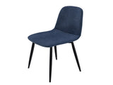 Modern Knit Fabric Dining Chairs with Iron Legs - Restaurant Seating, Comfortable Upholstered W2699P360247