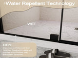 Semi-Frameless Pivot Hinged Glass Shower Door 56-60 in. W x 72 in. H,1/4" Tempered Glass, W3887P395454