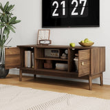 43.31 inch TV Stand, Mid-Century Modern TV Stand for 32/45 inch TV, Entertainment Center with W1706P318064