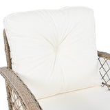 3-piece Outdoor Chair&Table Set Chat Set 2-person Rattan Seating Group with Two Swivel Chairs and a N719P234190N