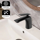 Single Hole Bathroom Sink Faucet with Pop Up Drain and Water Supply Hose, Single Handle Bathroom W1224P227850