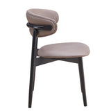Grey and Black Padded Side Chair B062P209269