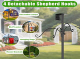 Bird Feeder Pole with Squirrel Baffle, 5-Prong Base Heavy Duty Bird Feeder Stand, 32"-94" Adjustable 89092428