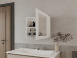 White Medicine Cabinet with Included Mirror B062P252174