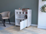 Hannah White 1-Door Bar Cart B062P175047