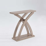 Hallway Entryway Foyer Front Door Console Table Curved Legs Dark Taupe Color B107P295240