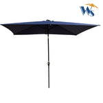 ZUN 10 x 6.5t Rectangular Patio Solar LED Lighted Outdoor Umbrellas with Crank and Push Button Tilt for W65638632